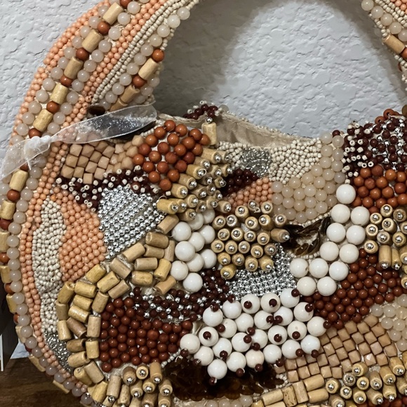 Handmade Beaded Multicolor Hobo Bag - Picture 8 of 11